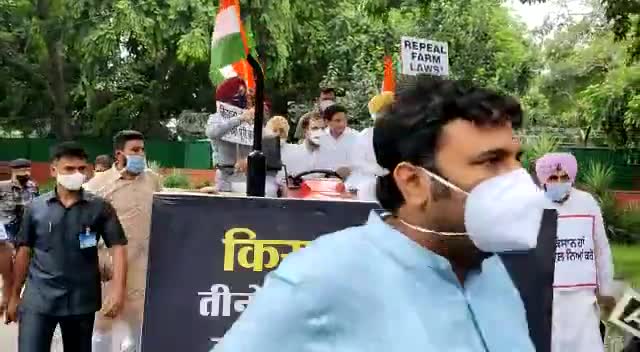श्री RahulGandhi जी काले बिलों के विरोध में ट्रैक्टर पर सवार होकर संसद पहुंचे हैं।

#RahulGandhiWithFarmers