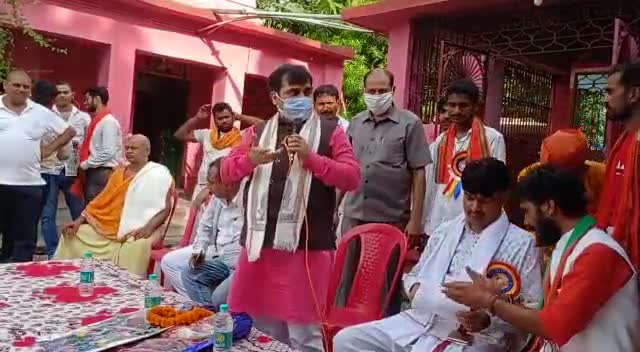झारखण्डी स्थान नंदना में बिहार सरकार के मंत्री श्री जीवेश मिश्रा जी का आगमन हुआ।#jehanabad_jharkhandi_sthan_nandna.