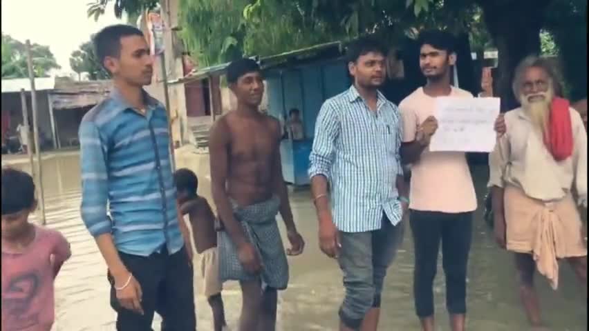 जलजमाव से तंग आकर ग्रामीणों ने जताया आक्रोश, कहा-जीना मुहाल। #AISA