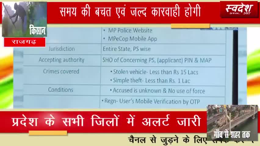 बेगमगंज: इलेक्ट्रॉनिक F.I.R. सिटीजन पोर्टल के तहत...
#rajgarhnews