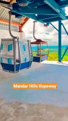 Bounsi के मंदार हिल पर्वत पर नव निर्मित रोपवे
#mandarHill