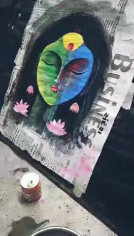 #ghoranegikalakaar #paintinonoldnewsaper #oldnewspaper #painting