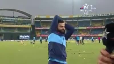 #virat kohli mimicry of harbhajan has everyone in spilits.