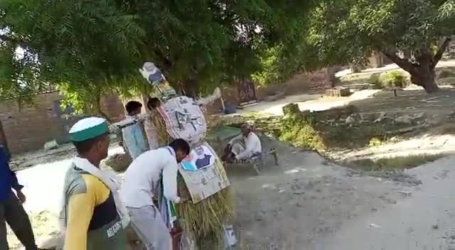 #भाकियू ग्राम उदरनपुर मे भाजपा सरकार का पुतला दहन किया गया