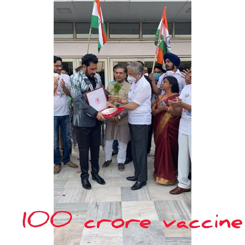 #AIIMS chief guest at Aiims delhi 
 #100crorevaccination
#shankarsahney