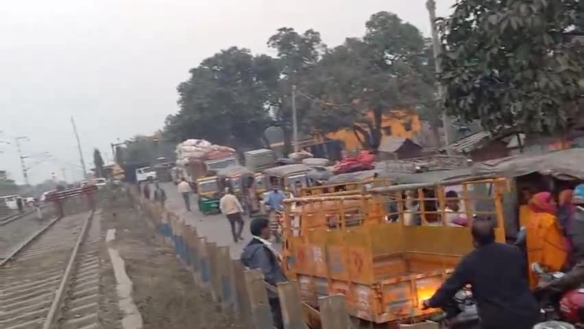 #कदवा :सोनेली में लगातार जाम से लोगों को झेलना पड़ता है कठिनाई का सामना