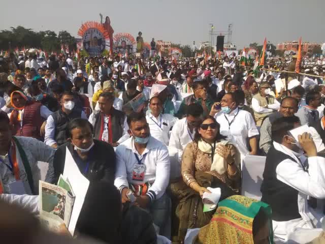राजस्थान की राजधानी जयपुर मे आयोजित कांग्रेस की #महंगाई_हटाओ_महारैली में ...