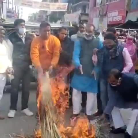 सीवान, जेपी चौक के पास चक्रवर्ती सम्राट अशोक महान के बारे में अपमान जनक टिप्पणी के विरोध में आज महात्मा फुले समता परिषद के द्वारा #पुतला_दहन करते हु