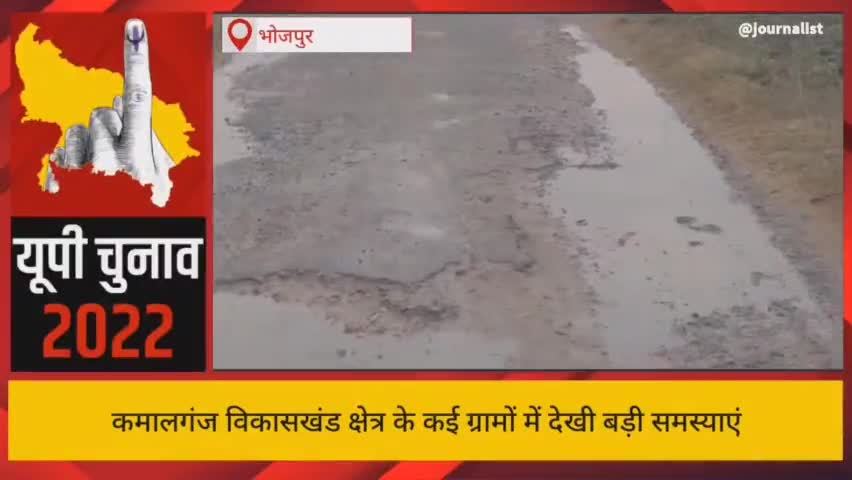 #कमालगंज में प्रदेश सरकार के गड्ढा मुक्त सड़क की उड़ी जमकर धज्जियां