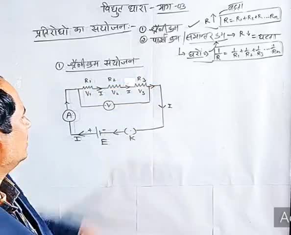 प्रतिरोधो का श्रेणीक्रम संयोजन
पूरा वीडियो #youtube चैंनल पे ।
#Science #Classes By #Yashpal soni
खोजकर देखें।