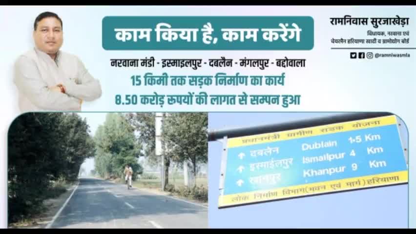 सड़कों का हुआ है कायाकल्प, खुशहाल होगा नरवाना 😊😊

#नरवाना