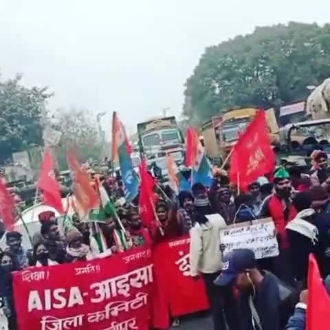 समस्तीपुर में AISA-RYA के नेतृत्व में हज़ारों छात्र-युवा #BiharBandh में उतरे सड़को पर।