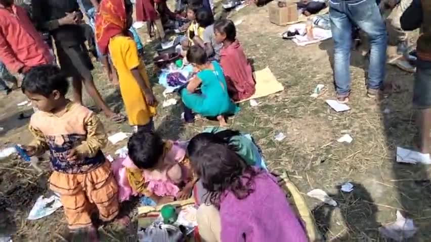 माता की पूजा में बच्चों का उत्सव। देखा गया#manojkumar#new bihar#bihartak