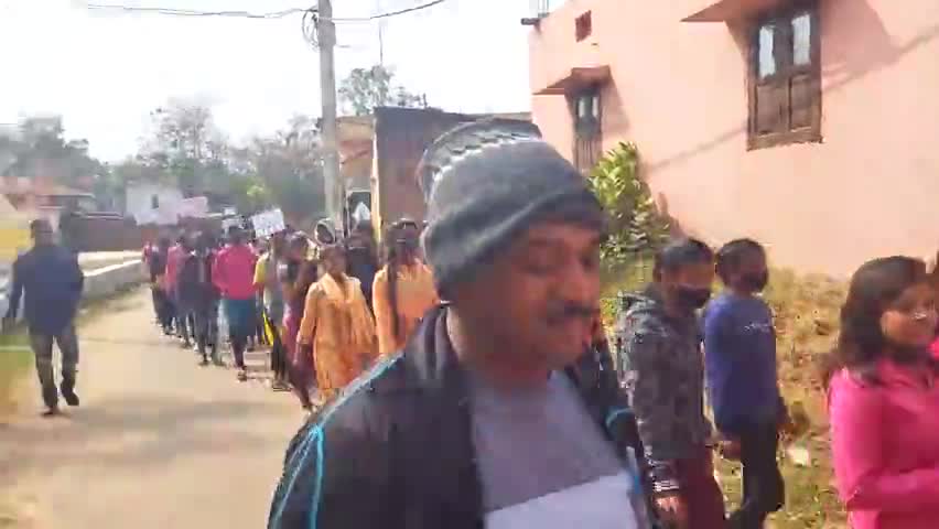 कांके: unique tutorial  से अपना हक के लिए निकला रैली। #jharkhand #hemant
