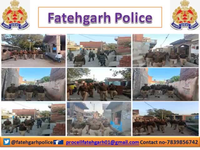 आगामी त्यौहार को शांतिपूर्ण माहौल में सकुशल संपन्न कराने हेतु पुलिस अधीक्षक अशोक कुमार मीणा के निर्देश पर #कमालगंज में