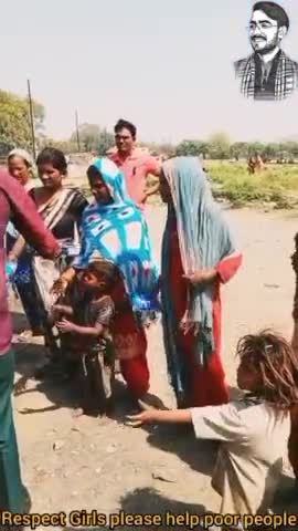 कर्म  करते रहो। 🙏Respect Girls please help poor people #apsgurjar #help #poor #people