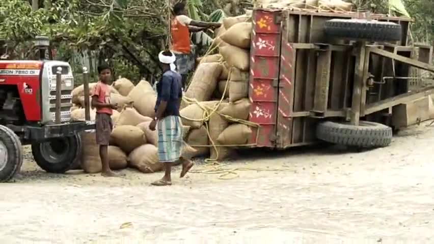 बैसि: बैसा बायसी स्टैट हाइवे 99 पर चोपड़ा कब्रिस्तान के समीप धान से लदा ट्रैक्टर पलटा बाल- बाल बचे चालक #सड़क_हादसा