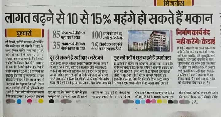 #न्यू_इंडिया में #घर बनाना हुआ अब और भी #मुश्किल 10 से 15% #महंगे हुए सामान! #महंगाई