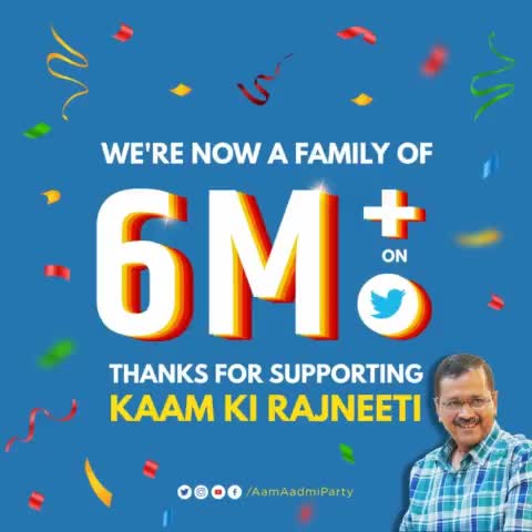 Thank you people for supporting #KaamKiRajneeti ❤️

People who are not Following us, please do : https://twitter.com/AamAadmiParty