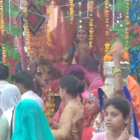खुर्जा: खुर्जा में मां  अम्बे की जौत पूजा में लोगों ने किया बेहतरीन डांस । निकली भव्य रैली। #मां अम्बे #खुर्जा