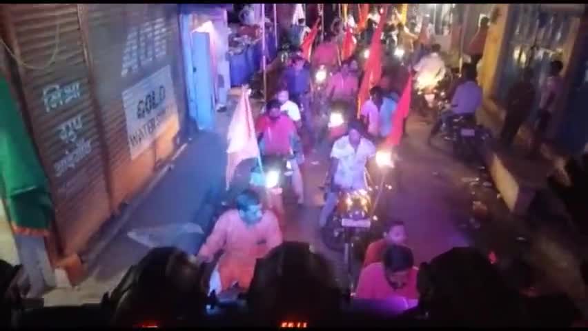 #आदेगाँव ‼️ रामनवमी पर श्री राम के भक्तों द्वारा निकाली गई बाइक रैली ‼️