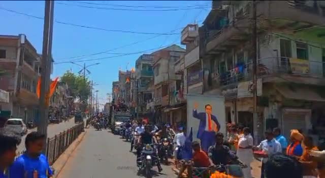 आज का बांसवाड़ा में भीम आर्मी के द्वारा 14 अप्रैल 2022, डॉ भीम राव अंबेडकर जी की जयंती का माहौल #बांसवाड़ा