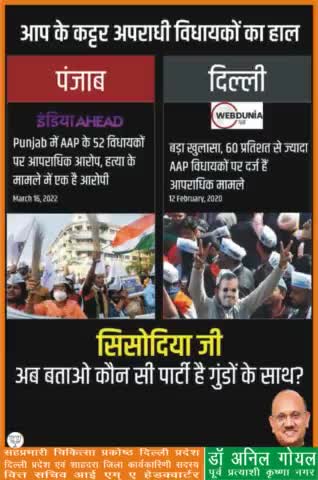 आप के कट्टर अपराधी विधायकों का हाल , सिसोदिया जी अब बताओ कौन सी पार्टी है गुंडों के साथ ?

#kejriwalexposed
