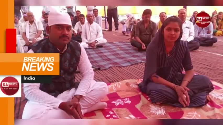 भारत में सन्त के सानिध्य में दहेज व आडम्बर रहित विवाह होते हुए।👆 #dowryfreemarriage