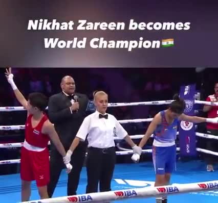 भारतीय मुक्केबाज
#nikhat_zareen को वर्ल्ड बॉक्सिंग चैंपियनशिप में #स्वर्ण_पदक जीतने पर हार्दिक बधाई 
बहुत बहुत मुबारकबाद
आपने हम सभी को गौरवान्वित किया है!