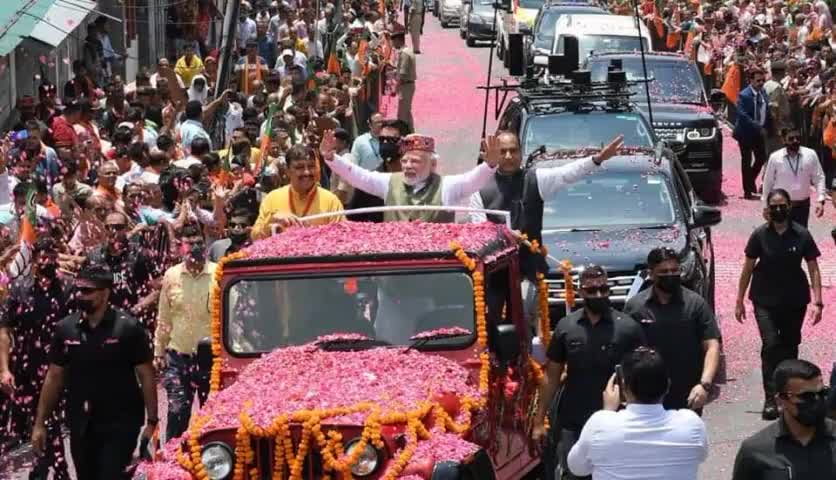 #Dharamshala #Modi #Roadshow