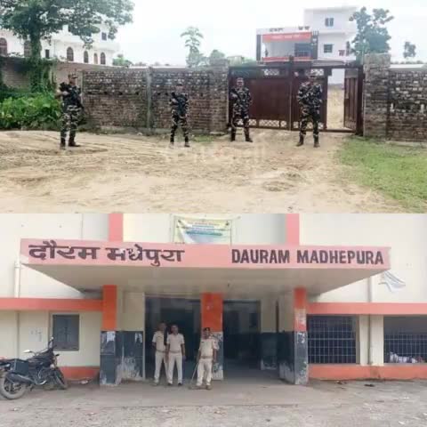 ध्यान दीजिए🙏#BJP के👉 #मानसिकता़ ओर प्राथमिकता को सिर्फ इस फोटो के माध्यम से समझा जा सकता है ऊपर👉#BJP कार्यालय की सुरक्षा #SSBजवान द्वारा है नीचे 👉रेलवे स्टेशन है की सुरक्षा #होमगार्ड द्वारा.