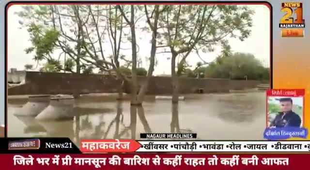 प्री #मानसून #बारिश में ही #नागौर एवं अलग-अलग उपखंड मुख्यालय #प्रशासन की खुली पोल