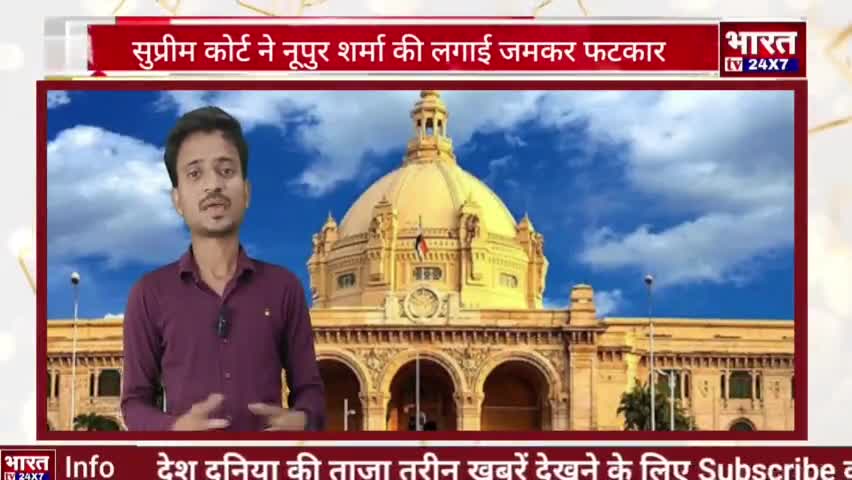 नूपुर शर्मा को सूप्रीम कोर्ट की फटकार, उदयपुर की घटना के लिए बताया जिम्मेदार

#Nupursharma #bjp #bharattv24x7