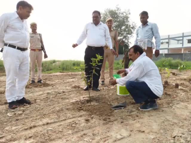 शिकारपुर: फायर ब्रिगेड स्टेशन शिकारपुर में SDM और कई गांवों में BDO ने किया पौधारोपण #पौधारोपण