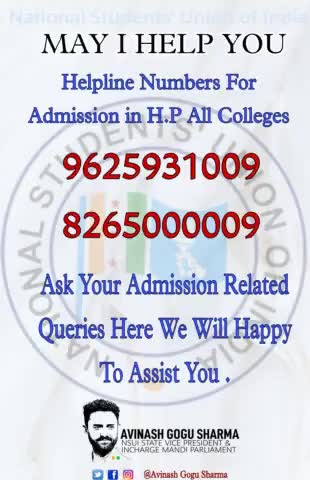May I Help You 
#nsui #nsuihimachal #nsuimandi