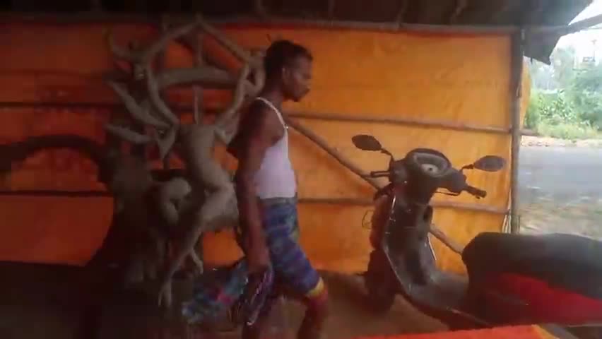 दुर्गा पूजा के लिए मूर्ति बनाने का काम सूरु हुआ शुक्लबाजार के पास#जगदीशपुर