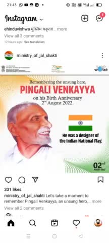 #RealHero 
तिरंगा झंडा के निर्माता
#pingalivenkayya  के जन्मदिन की बधाई🎂🌷व कोटिशः नमन🙏 #news #india #bharat #hero