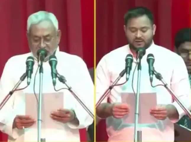 नई #शुरुआत के लिए आदरणीय श्री #नीतीश कुमार जी और श्री #तेजस्वी यादव जी को मेरी ओर से #हार्दिक बधाई।