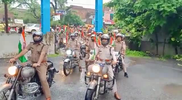 मझगवां: #मैहर थाना द्वारा निकली गई तिरंगा रैली@
