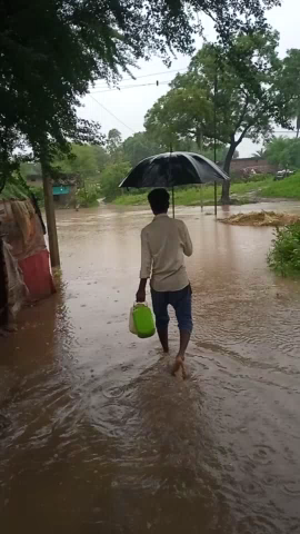 गाडरवारा: तहसील #गाडरवारा के पास ग्राम बारहा बड़ा  में 48 घंटे से बहुत ज्यादा बारिश सड़कों पर पानी भरने में बहुत समस्या