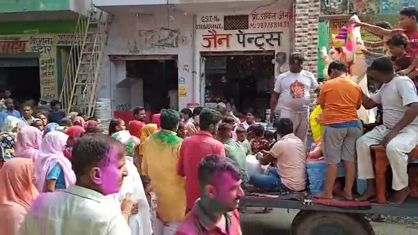 बड़ौत: बिनौली कस्बे में हुआ गणेश विसर्जन #बिनौली#बागपत#उत्तर प्रदेश