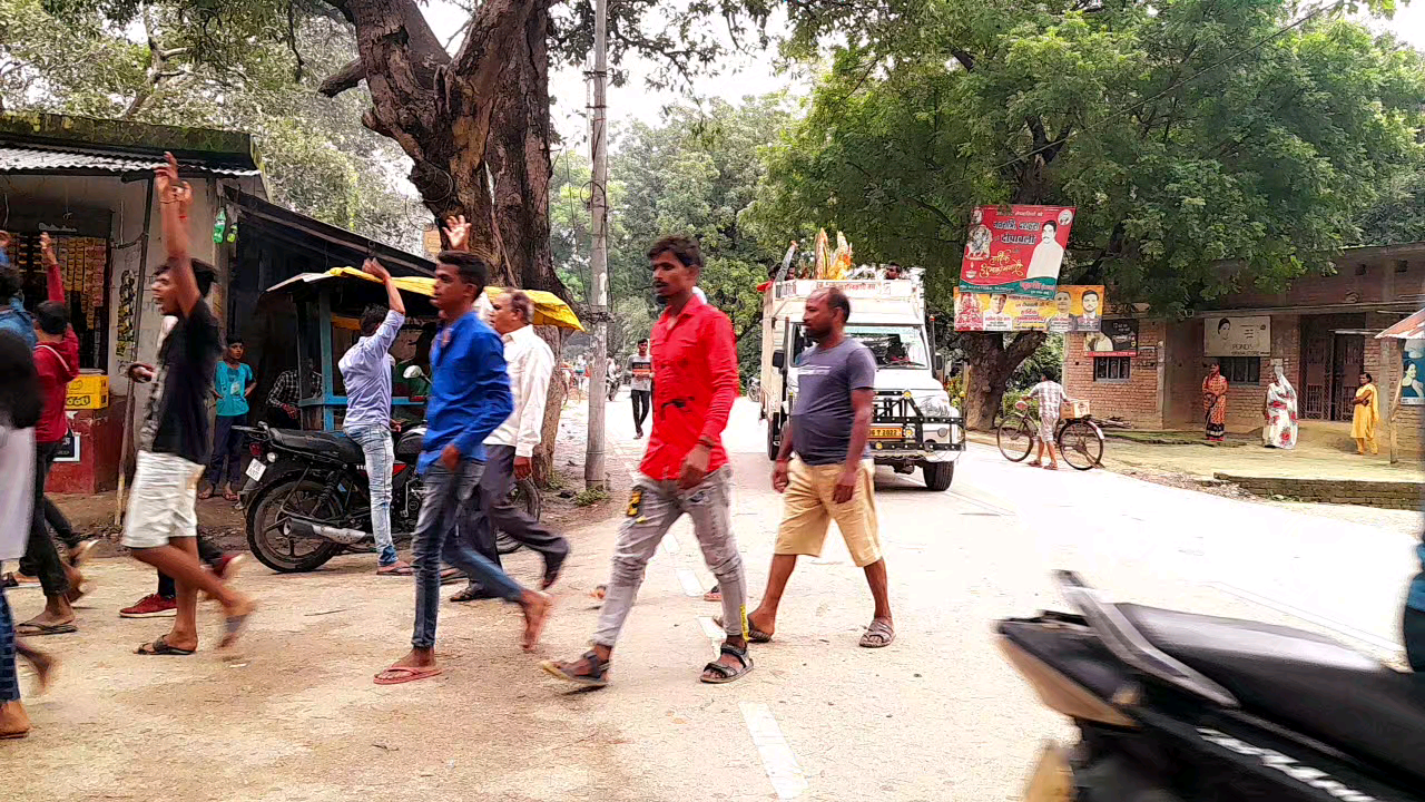 #kalikan maa kalikan dham sangrampur मे आयी मां की मूर्ति स्थापित हुई नवरात्र मे होगी मां की पूजा #gyanprakshmishra1 id
