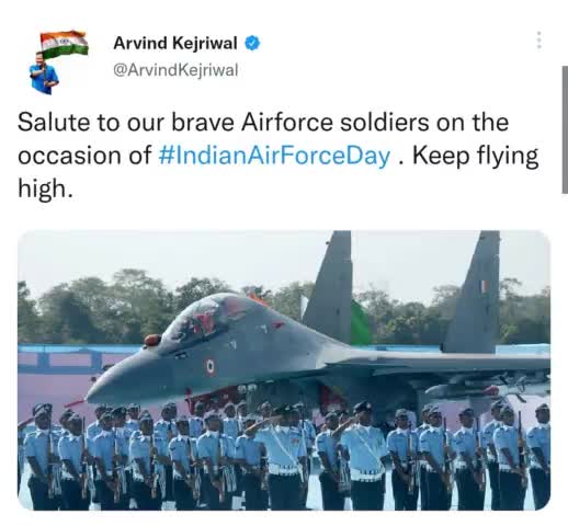 Salute to our brave Airforce soldiers on the occasion of #IndianAirForceDay . Keep flying high.