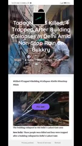 #Old #Delhi #building #colapsed #video #viral #trending