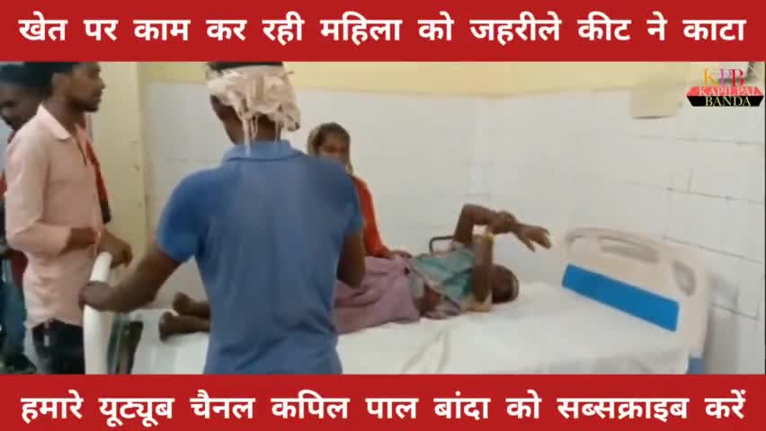 #पिंडारन गांव की महिला को जहरीले कीड़े ने काटा #पिंडारन #पिंडारन #बबेरू #kapilpalbanda