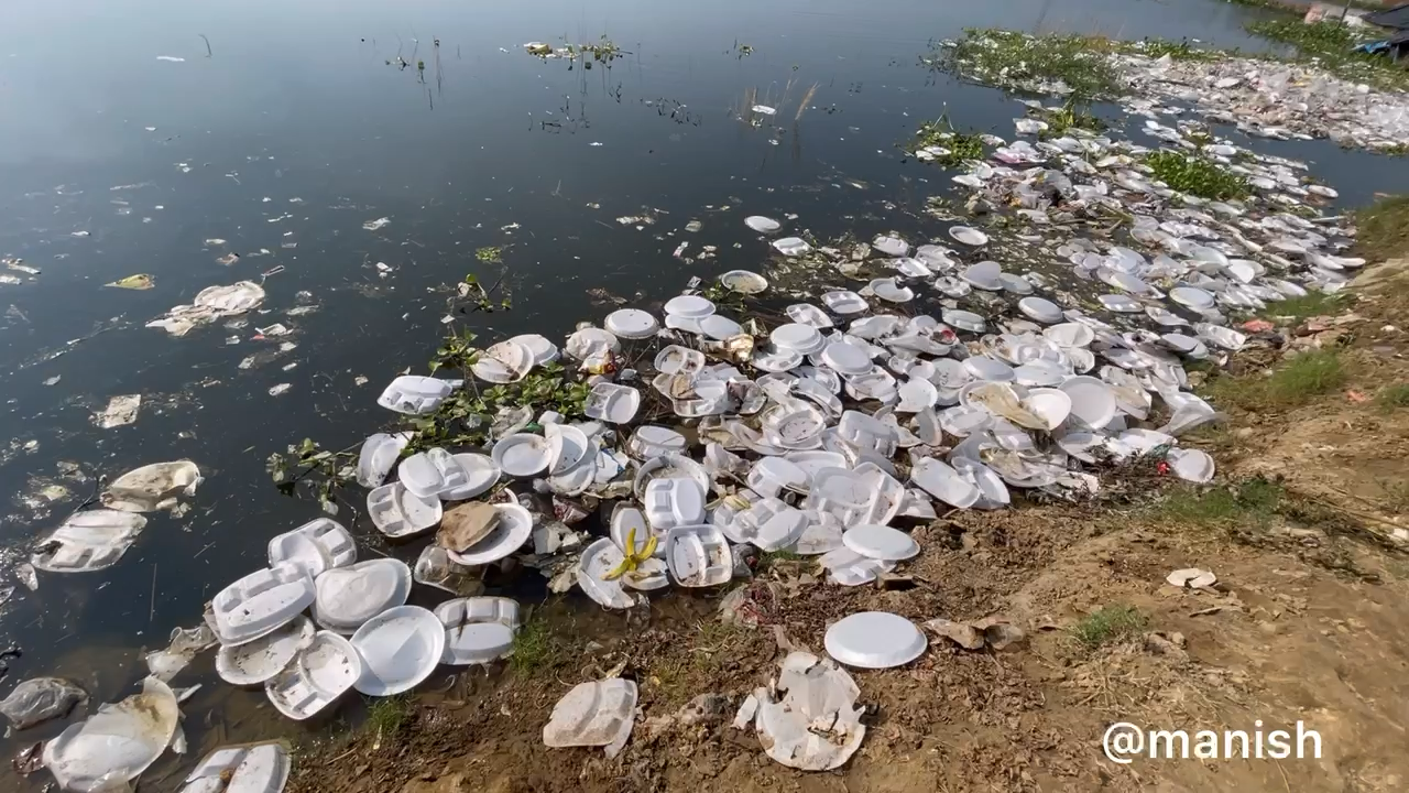 #अदरौना #लेहड़ा #देवी का मंदिर #महाराजगंज में #thermocol #pollution #लेहड़ादेवी #प्रदूषण