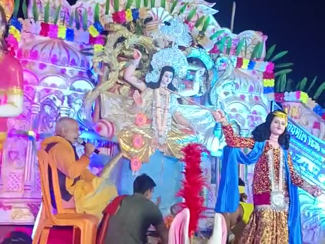 उदवंत नगर: gajrajganj Chanda chhat puja murti puja kiya ja raha hai #छठ_घाट