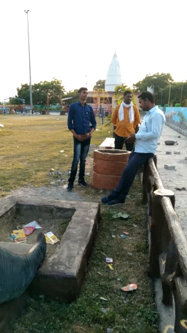 ओबरा: चोपन सोनभद्र: काली मंदिर पार्क का सुंदरीकरण का कार्य चल रहा है।#selfiepoint#sonbhadraspot#tourist