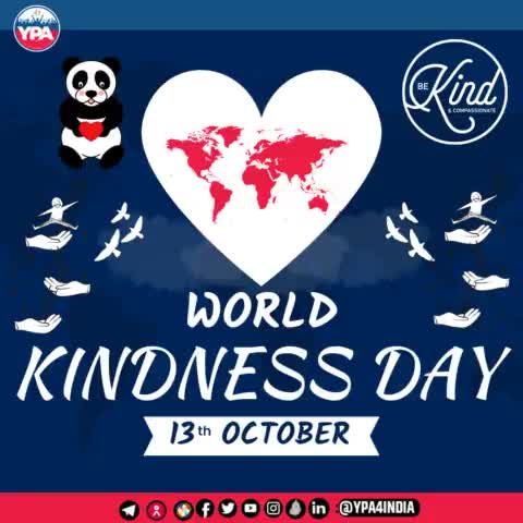 How do we change the world? One random act of kindness at a time. 
~ Morgan Freeman 
Every year on November 13th, World Kindness Day is observed.
#kids #kind #people#ypa4india