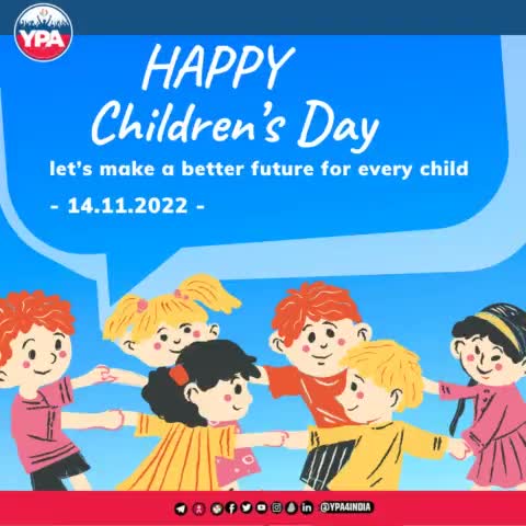 YPA wishes Happy Children's Day. May the budding potentials of India lead the country to new heights of achievements.
#children'sday #Nehru #14November #trending #wishes #happychildren'sday #baldiwas #currentaffairs